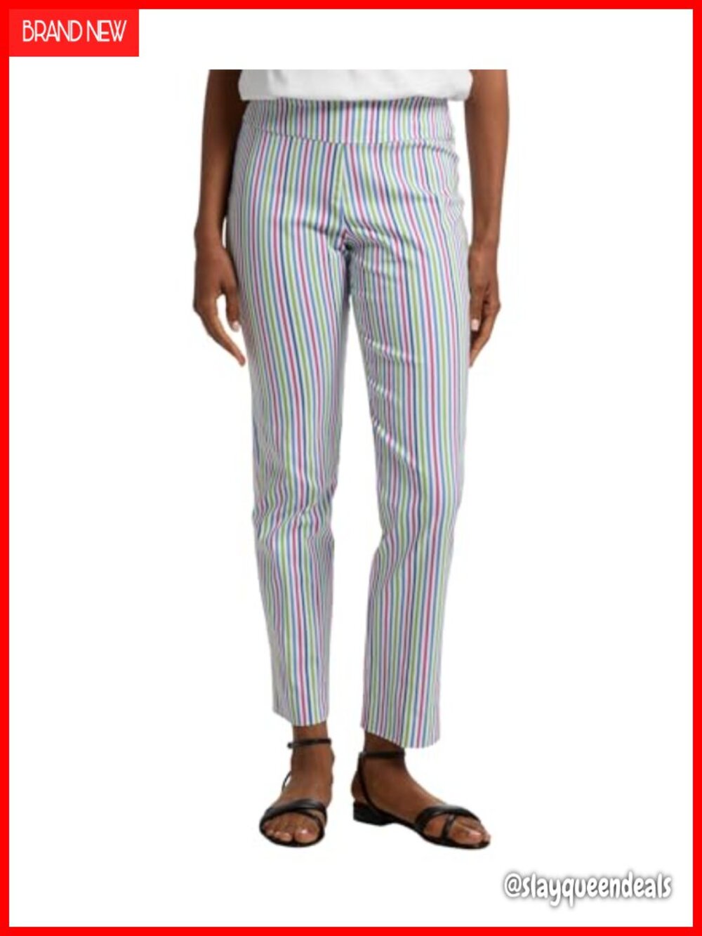 Krazy Larry Pull-On Ankle Pants High Rise Skinny Fit Office